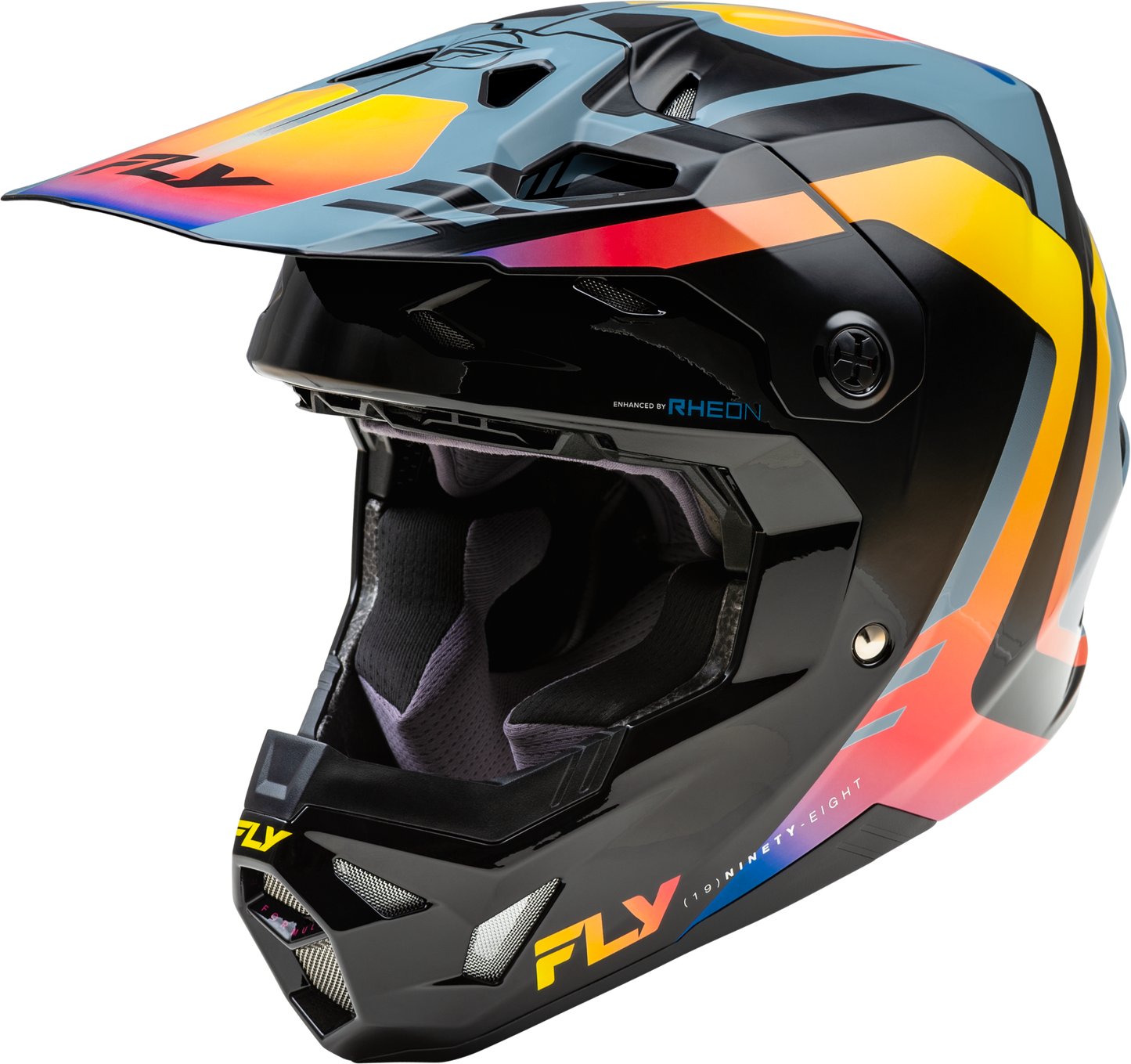 Fly Racing Formula Cp Krypton Helmet Grey/Black/Electric Fade Xs