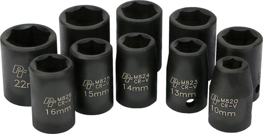 Performance Tool 1/2" Metric Impact Socket Set