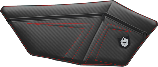 Pro Armor Rzr Pro Xp Door Bags W/ Knee Pads Red Pol