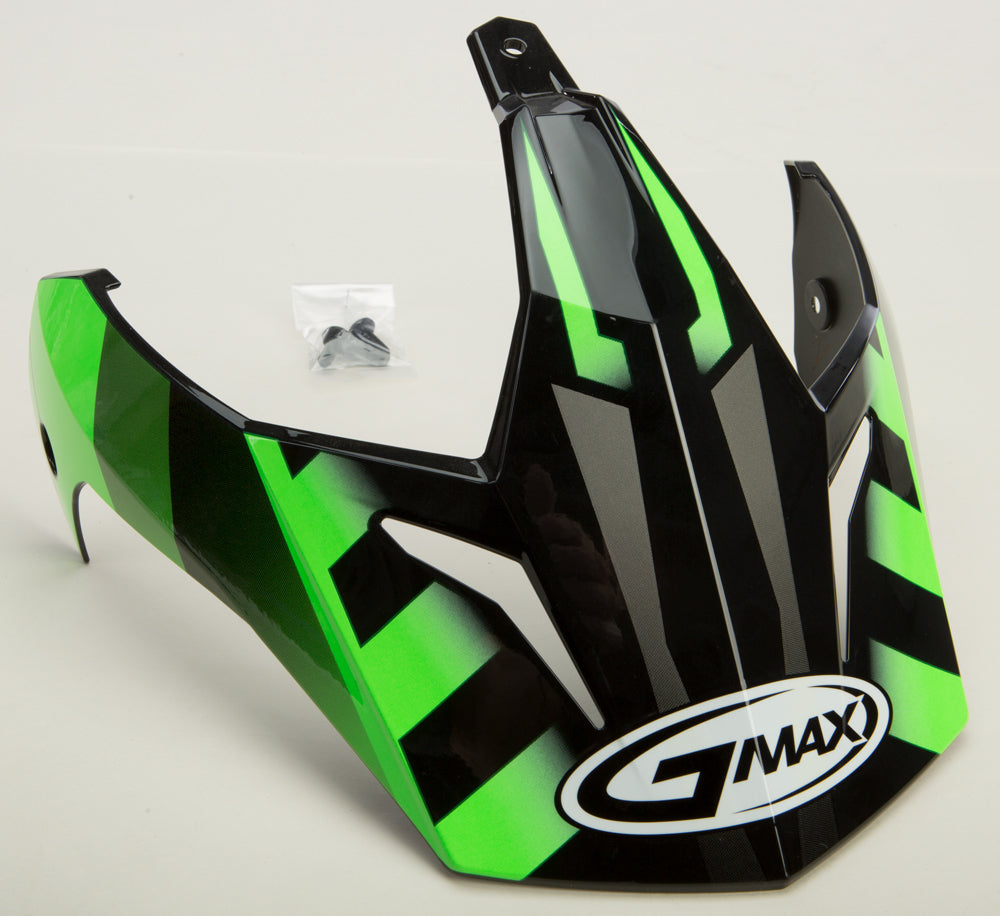 Gmax Visor W/Screws Trekka Gm-11 Black/Hi-Vis Green