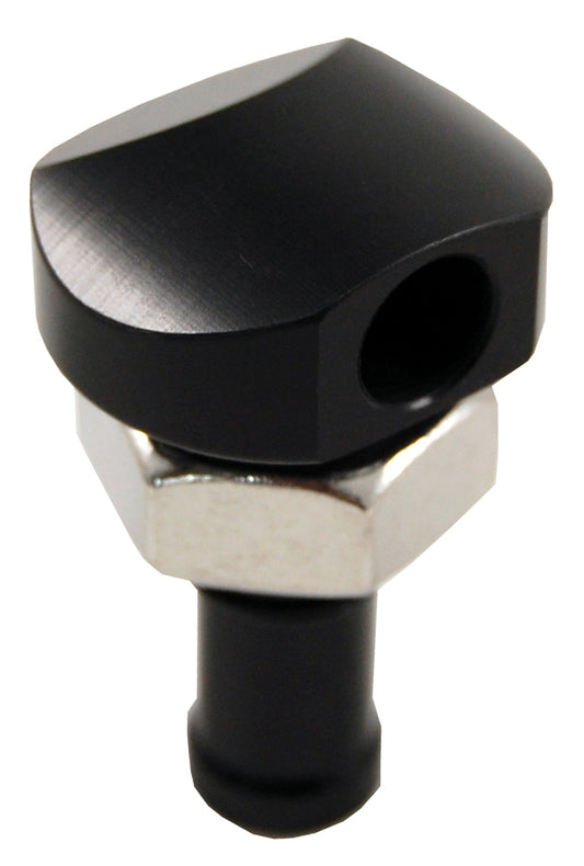 Blowsion Billet Thru-Hull Water Fitting Black 3/8" 90 Deg.