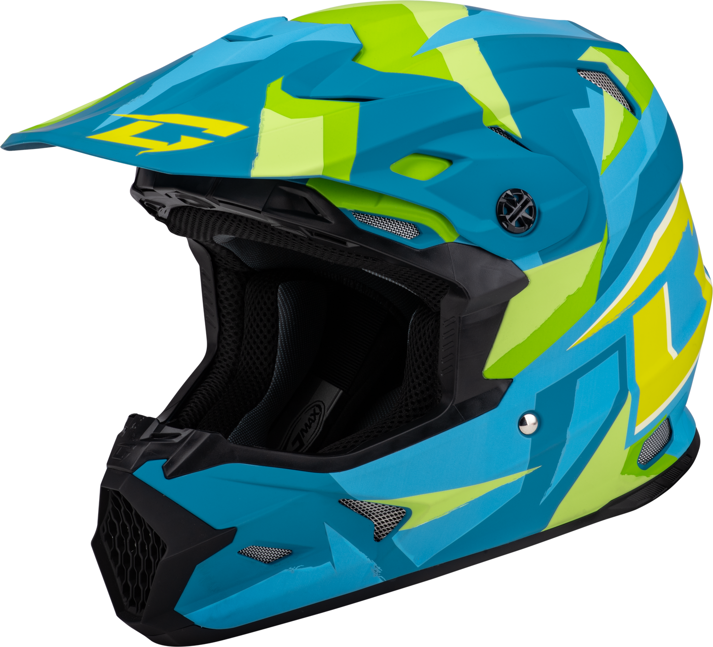 Gmax Mx-96 Splinter Helmet Matte Blue/Green Xs