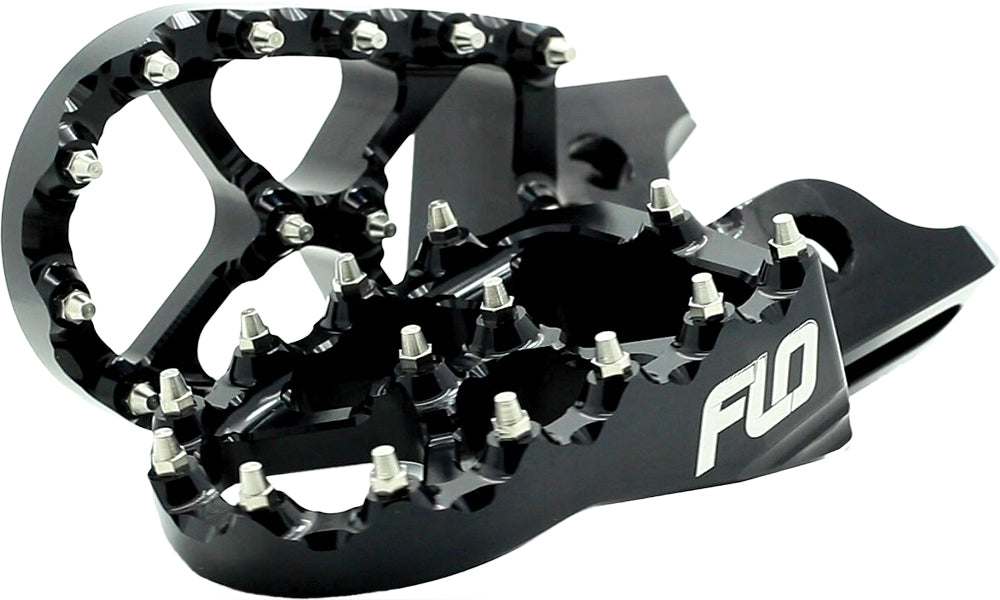 Flo Motorsports Pro Series Foot Pegs Black Yam