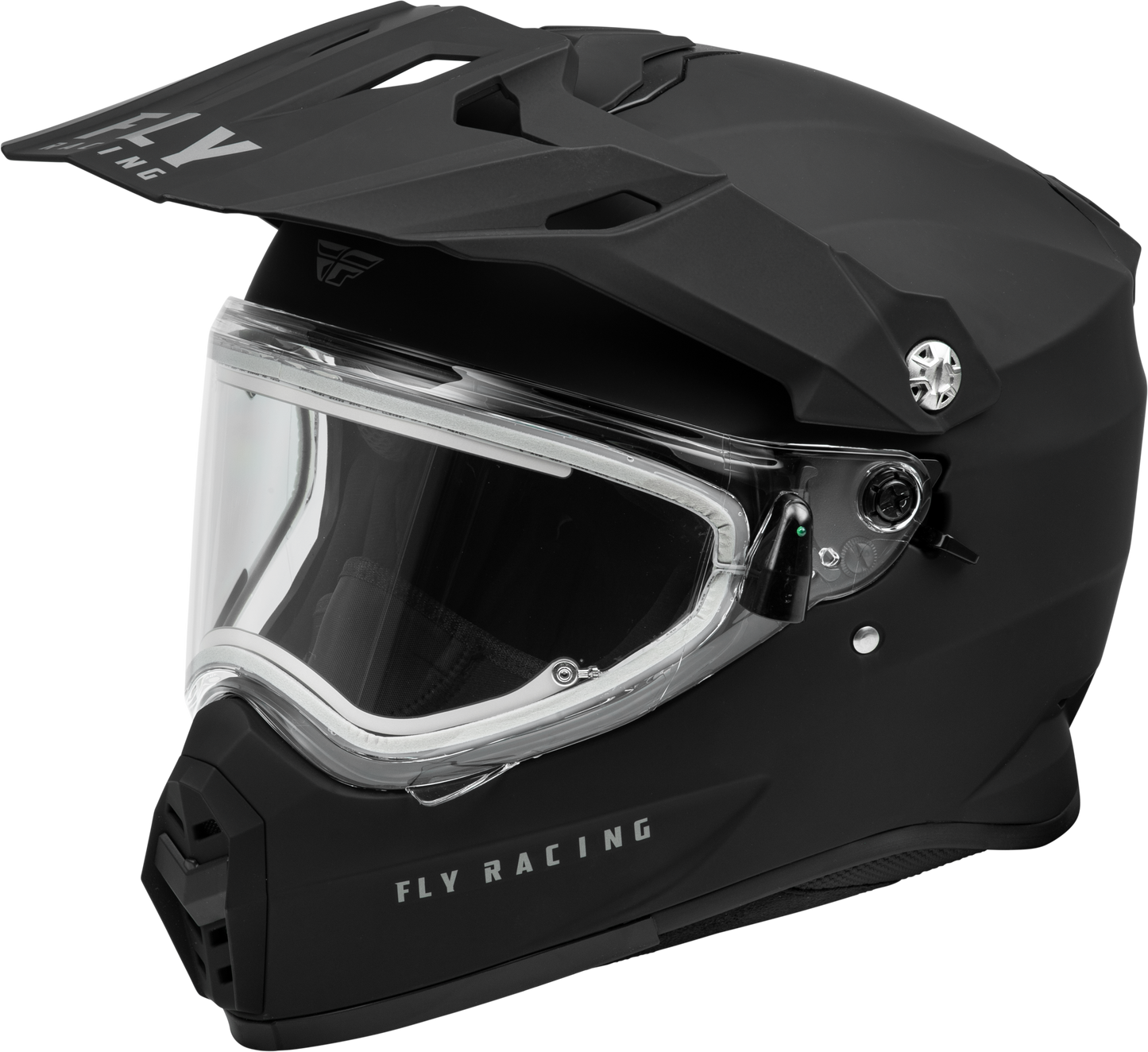 Fly Racing Trekker Cw Solid Helmet Elec Shld Matte Black Xs