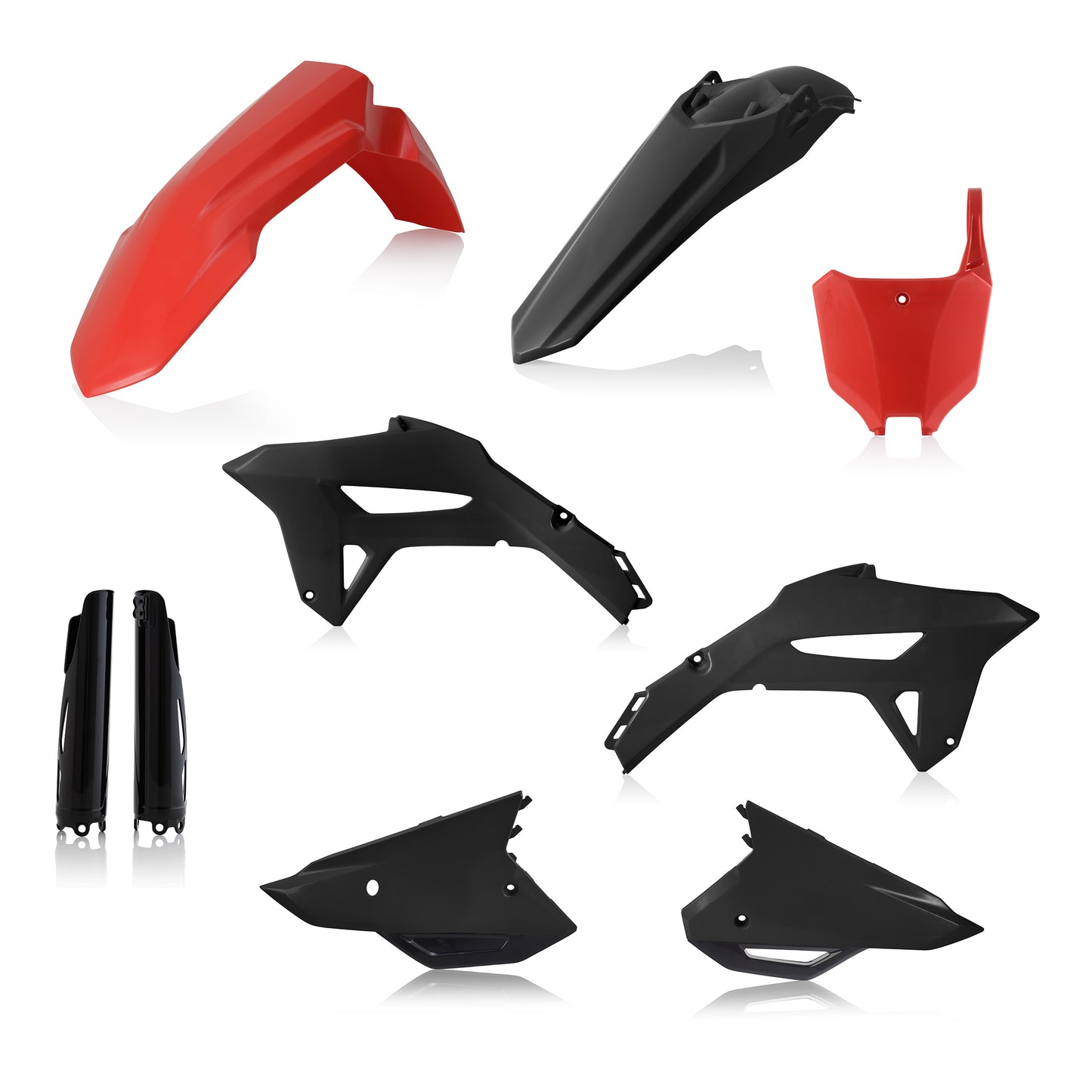 Acerbis Plastic Kit- Full Hon Red/Black