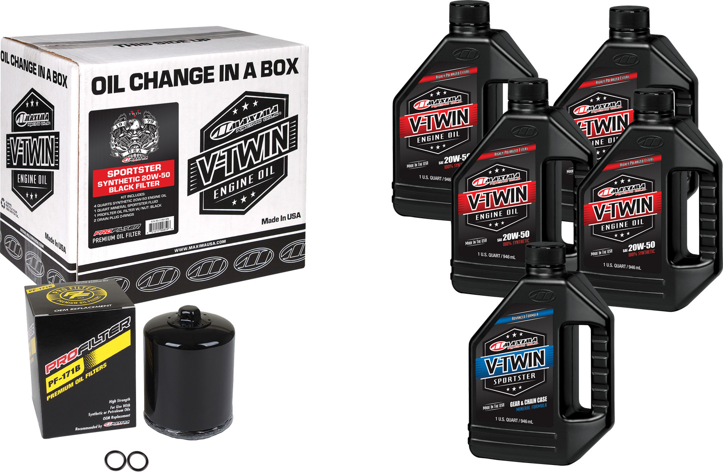 Maxima V-Twin Oil Change Kit