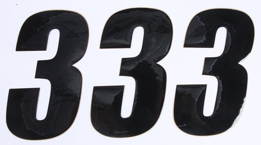 D-Cor Number 3 Black 6" 3/Pk