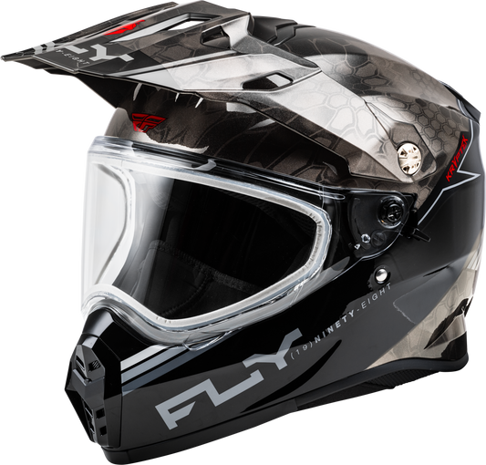 Fly Racing Trekker Cw Conceal Helmet Dual Shld Black/Grey/White 2X