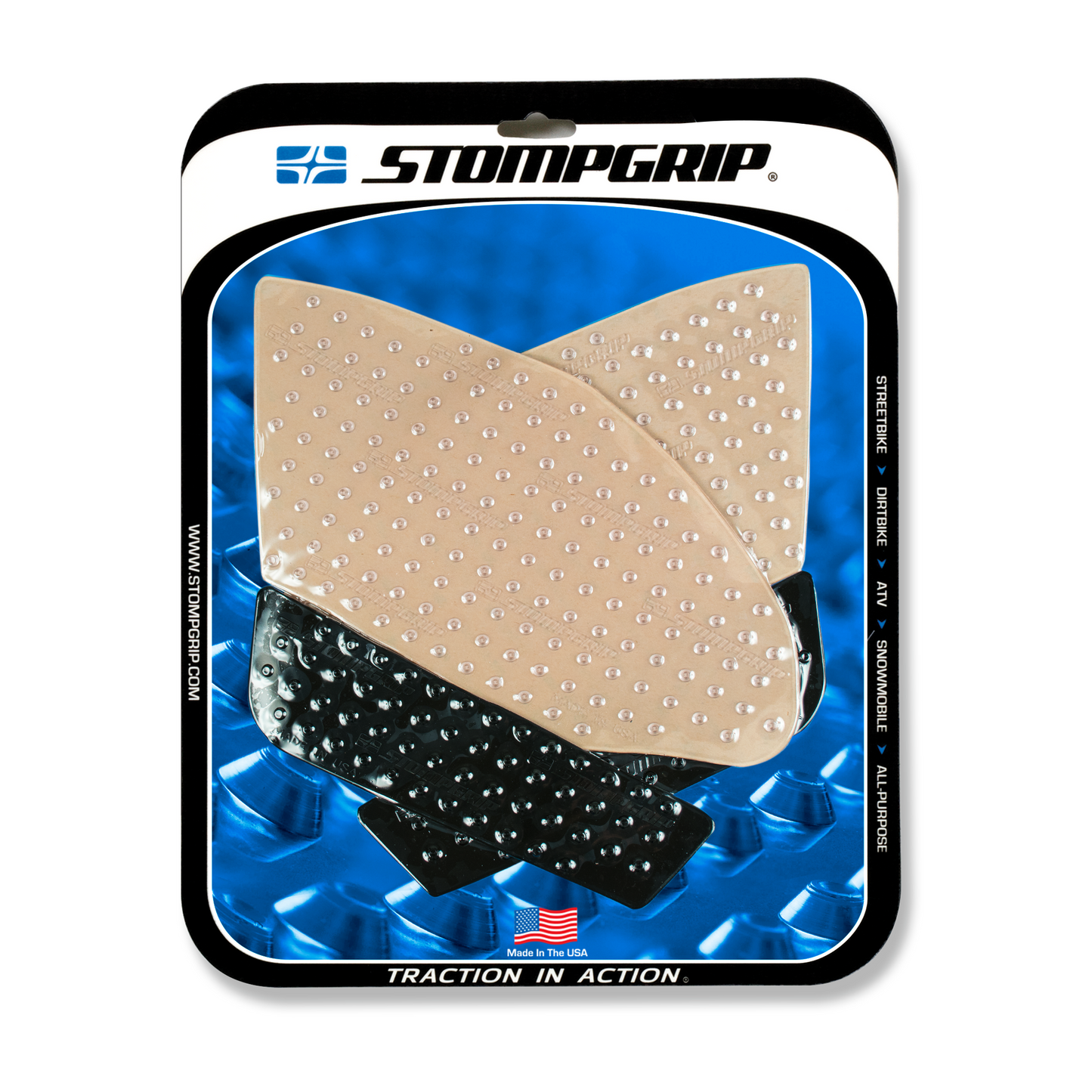 Stompgrip Tank Pad Kit Volcano Clear/Black • #655-4017