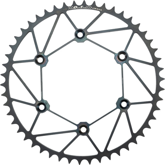 Dirt Tricks Rear Sprocket Chromoly Stl/Zir 50T-520 Blk Ktm/Husq