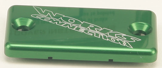 Works Front Brake Cover Green • #66-21110