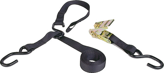 Kwik Tek Triple Hook Ratchet Tie-Down 8ft w/Soft Hook