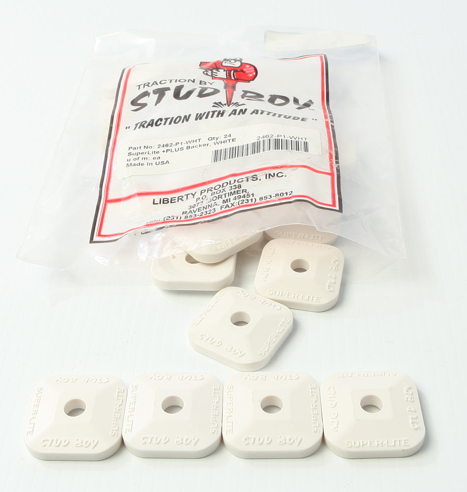 Stud Boy Super-Lite Plus Backers White 24/Pk