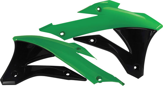 Acerbis Radiator Shrouds Green/Black • #23740-71089