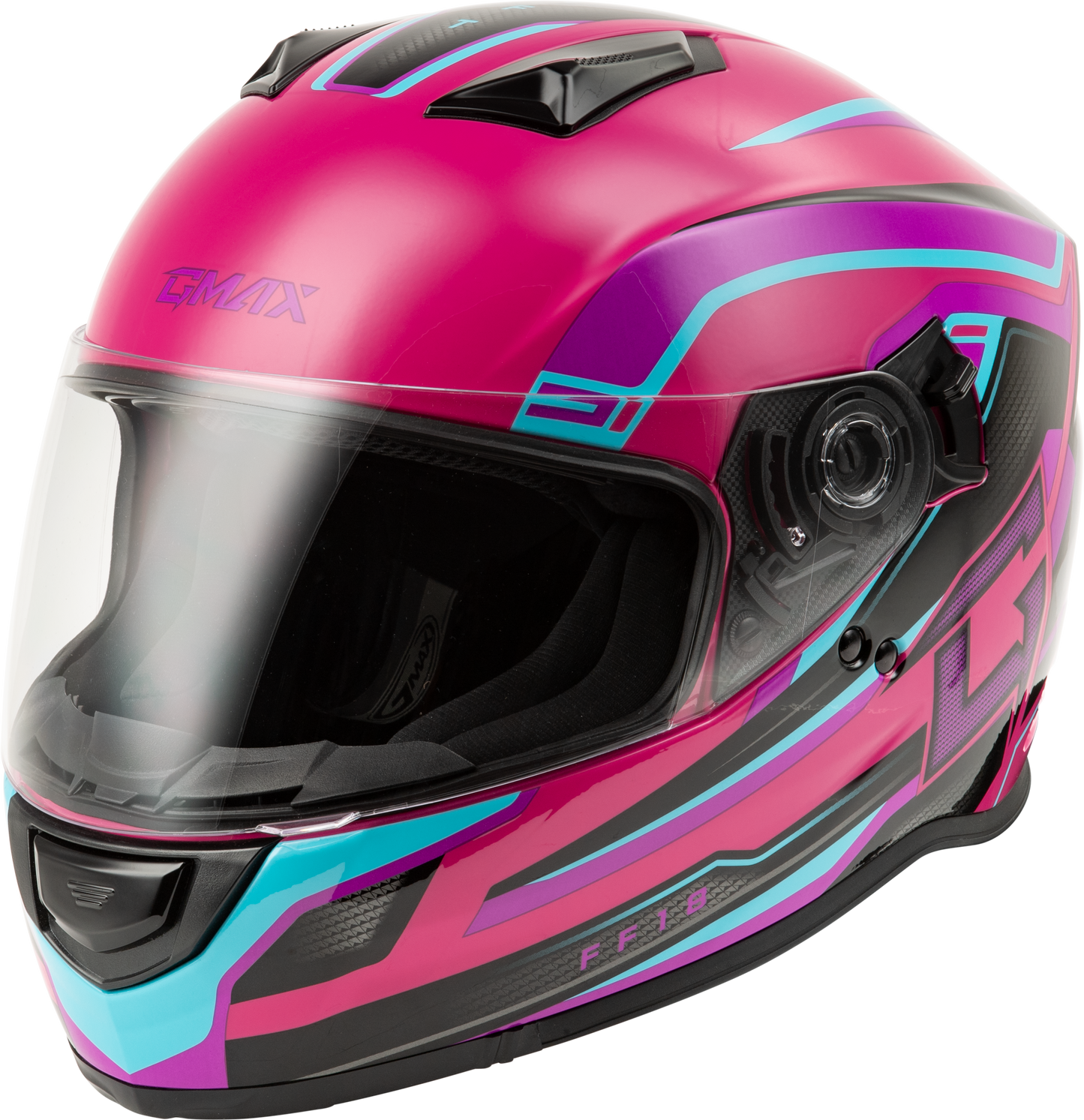 Gmax Ff-18 Drift Helmet Pink/Blue/Black Xs