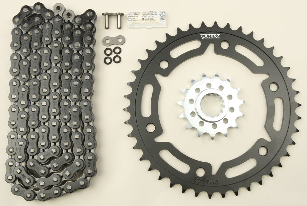 Vortex Sprocket/Chain Kit Stl/Alu 15/45T Blk Rx3 520-112L Blk • #3-CK6336