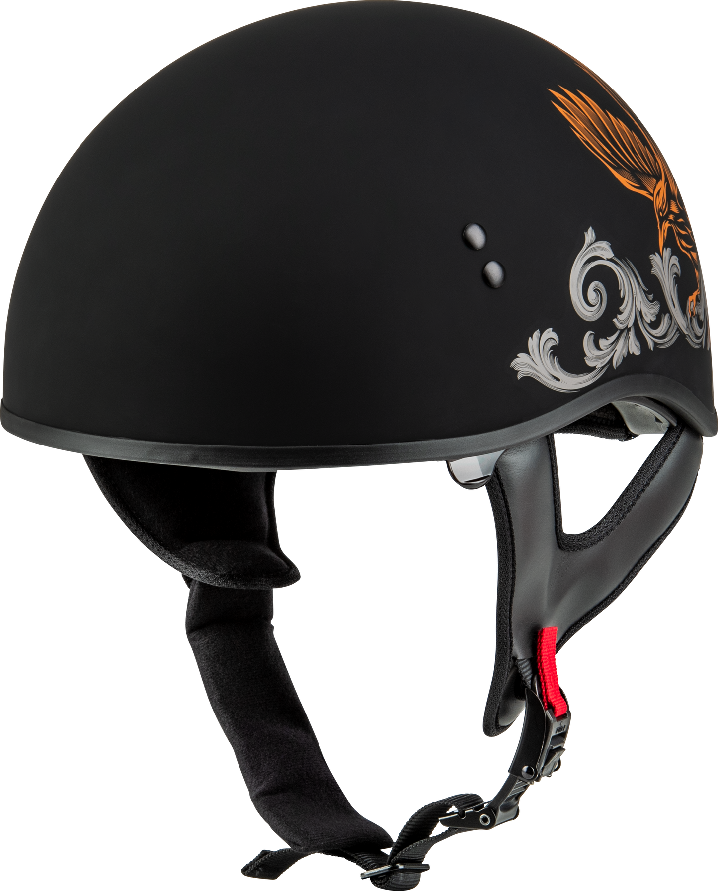 Gmax Hh-65 Corvus Helmet Matte Black/Silver/Orange Xs