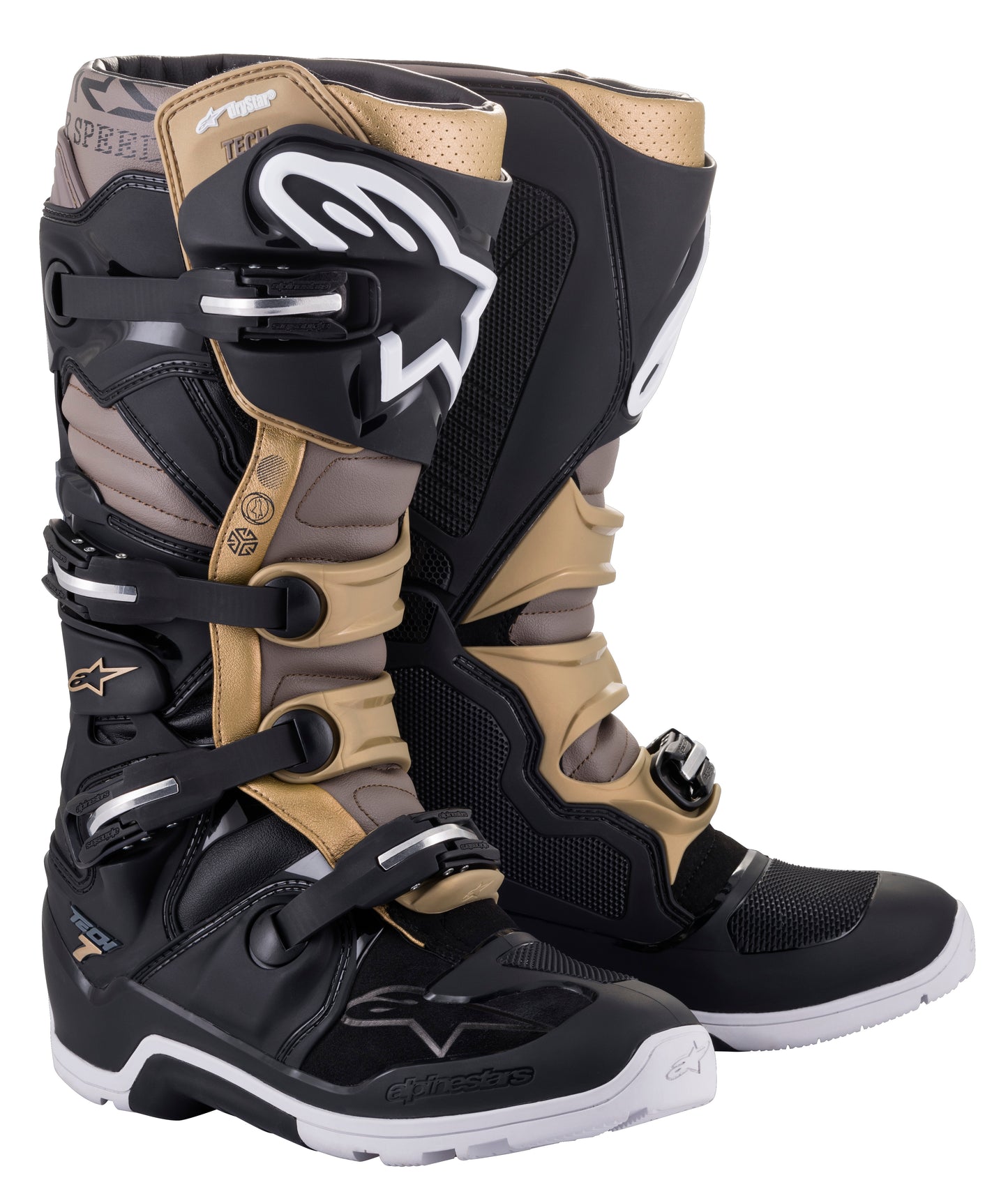 Alpinestars Tech 7 Enduro Ds Boots Black/Grey/Gold Sz 08