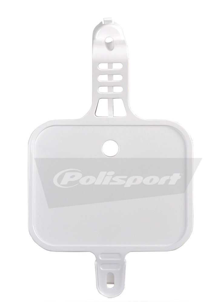 Polisport Front Number Plate White • #64-6681