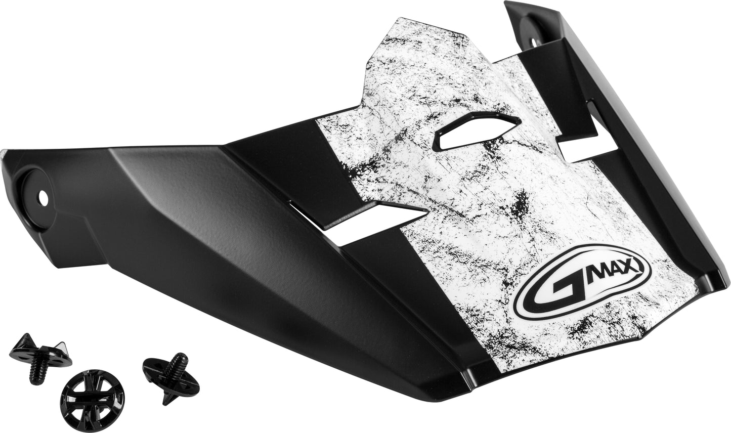 Gmax Visor W/Screws Dominant Mx-46 Matte Black/White/Red Xs-Sm