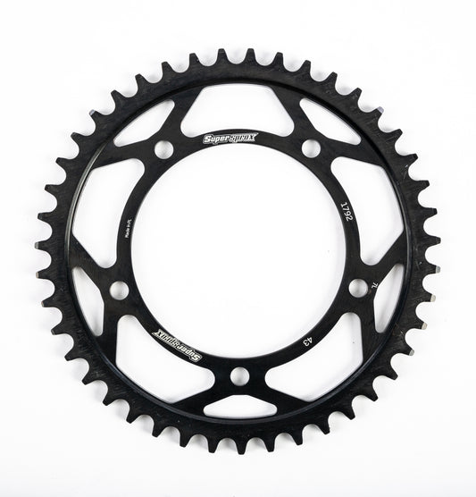 Supersprox Rear Sprocket Steel 43T-525 Blk Suz/Tri
