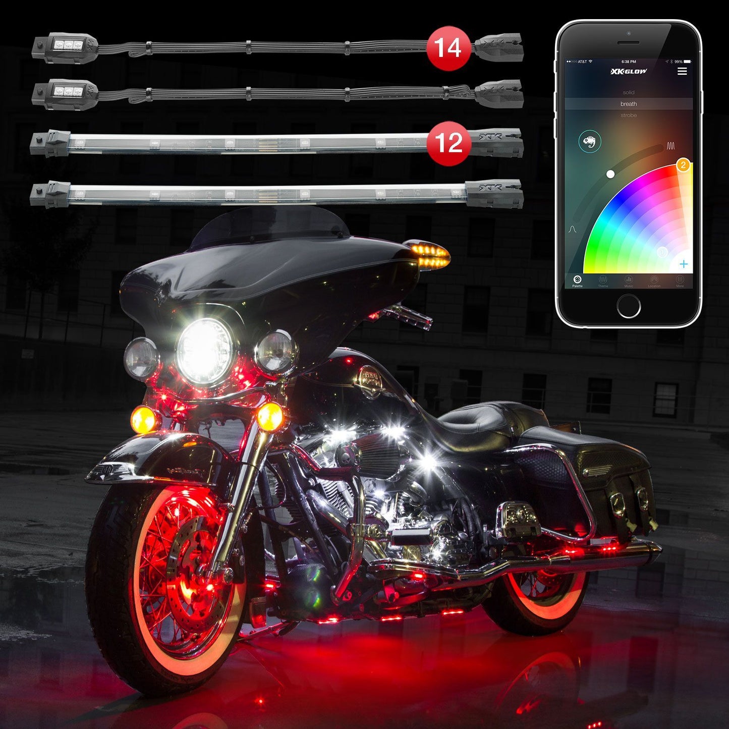 Xk Glow Chrome LED Accent Light Kit