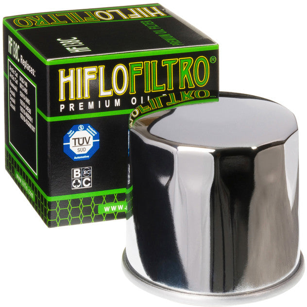 Hiflofiltro Oil Filter Chrome • #550-0138C