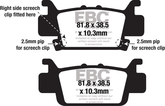 Ebc Brake Pads Fa704Sv Severe Duty Sv Series