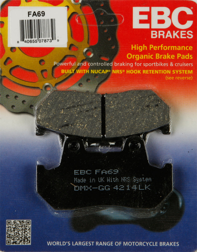 Ebc Brake Pads Fa69 Organic