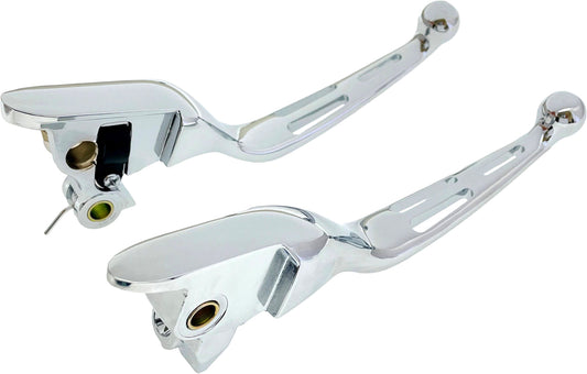 Harddrive 3 Slot Lever Set Chrome Flt `21-22 Cbl Clutch