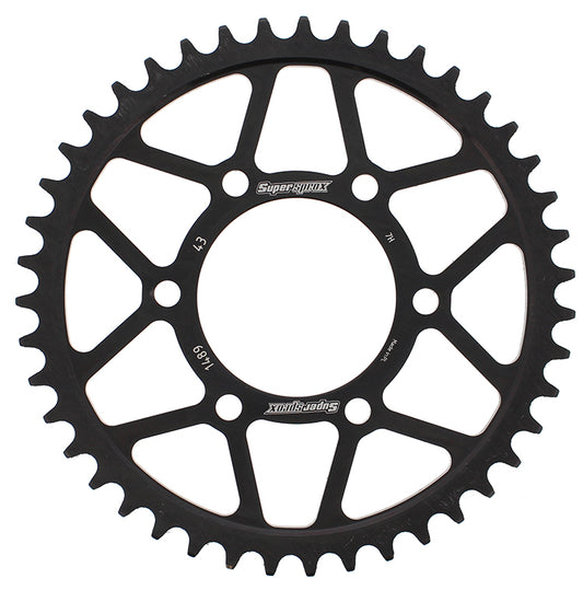 Supersprox Rear Sprocket Steel 43T-525 Blk Kaw