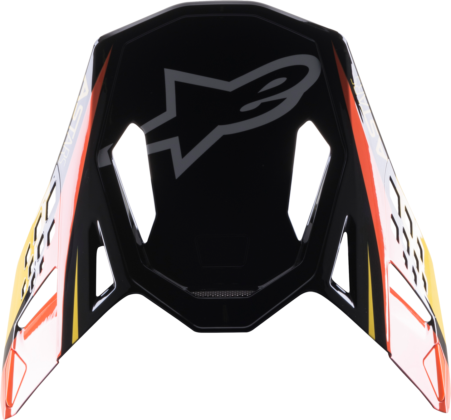 Alpinestars S-M10 Carbon Meta2 Visor Black/Yellow/Orange Glossy