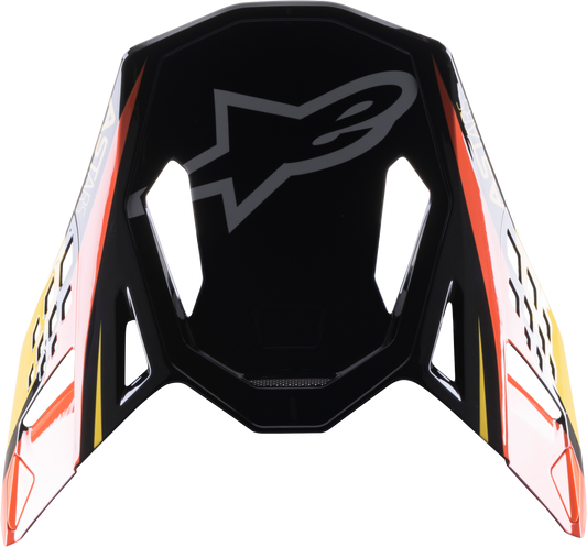 Alpinestars S-M10 Carbon Meta2 Visor Black/Yellow/Orange Glossy