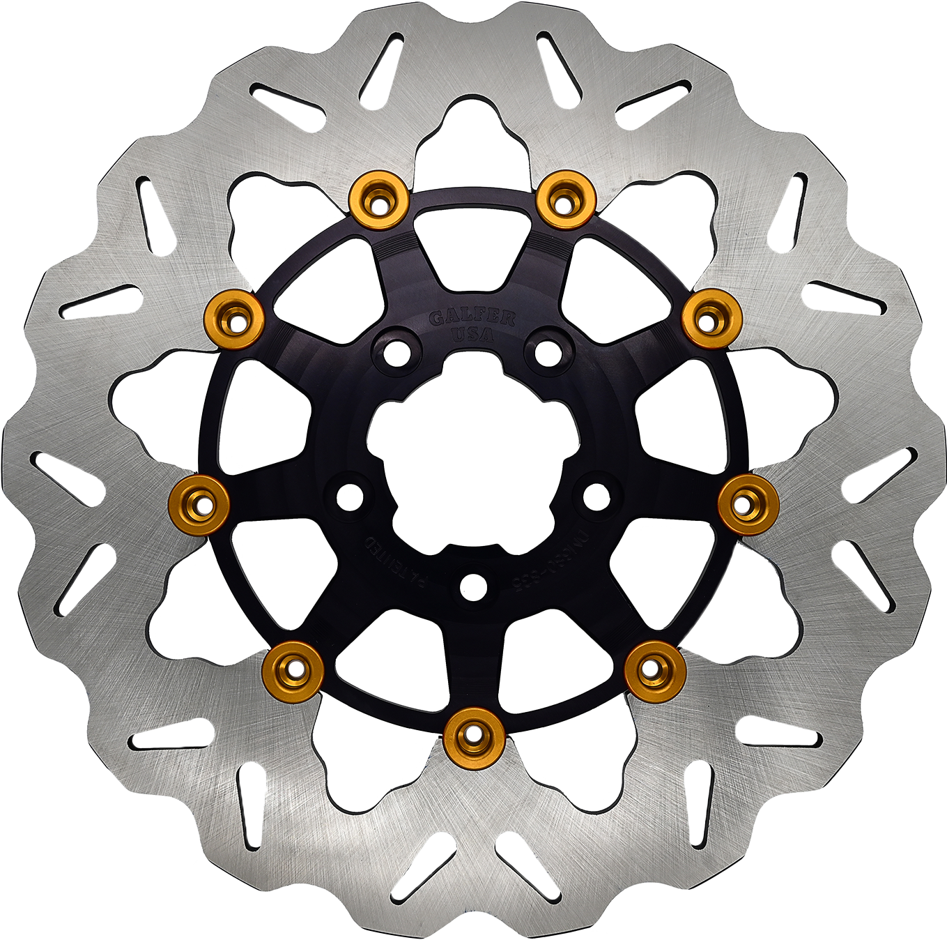 Galfer Rotor 11.8" Floating Wave Fr Black/Gold Buttons