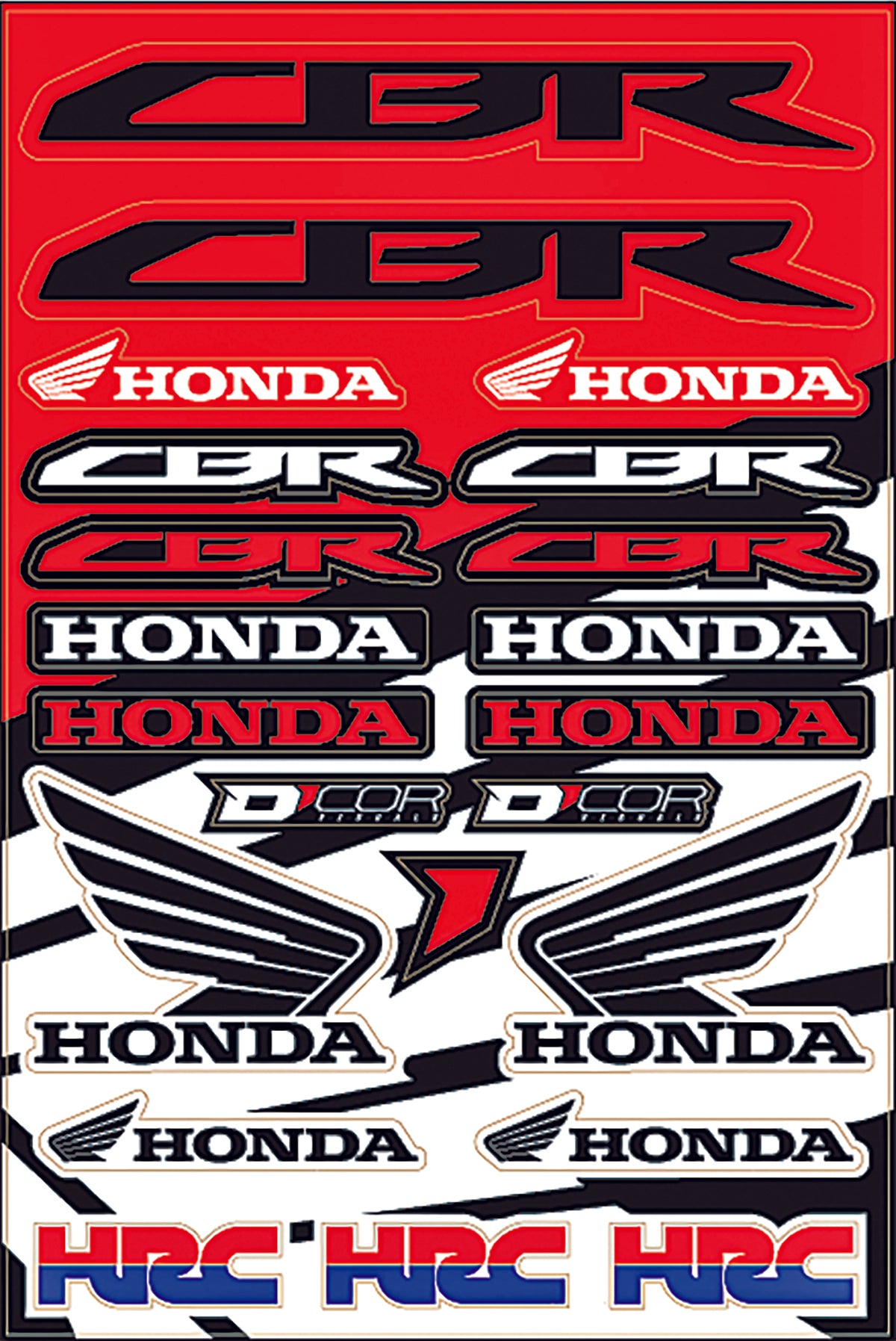 D-Cor Honda Street Decal Sheet