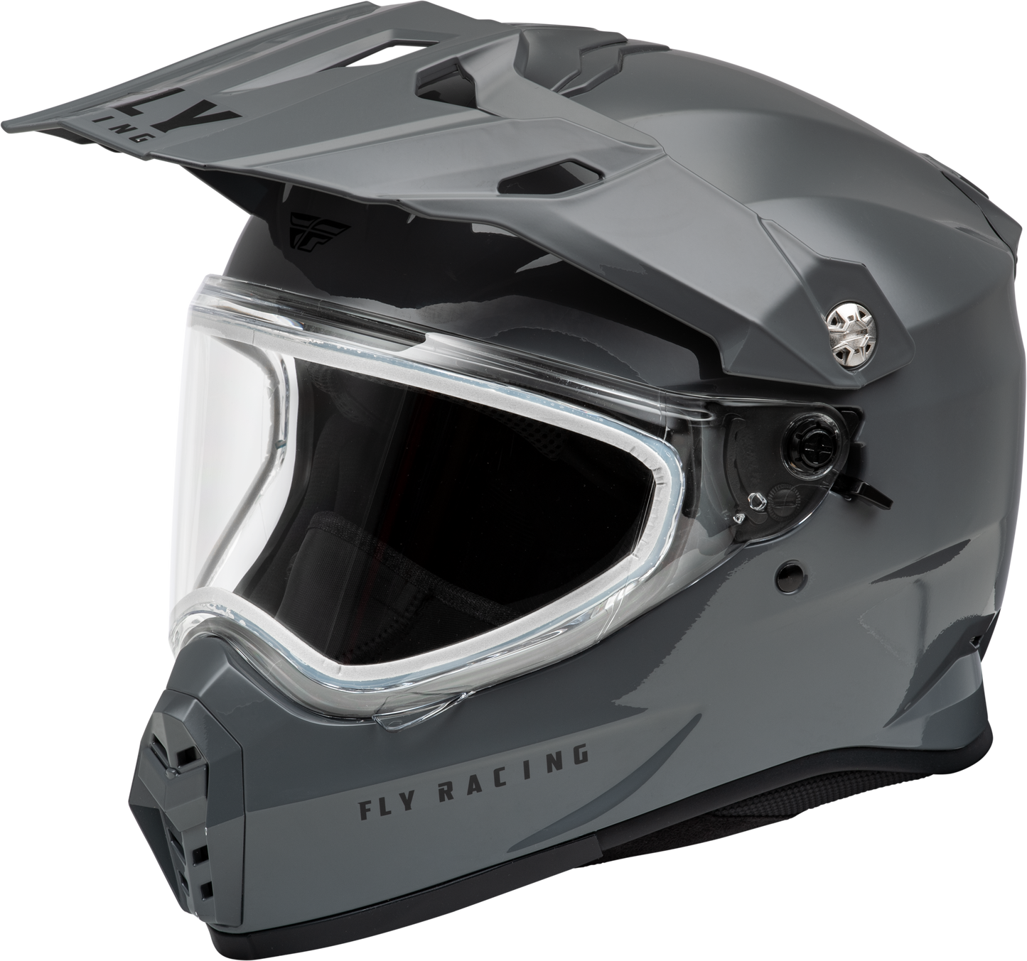 Fly Racing Trekker Cw Solid Helmet Dual Shld Grey Xs