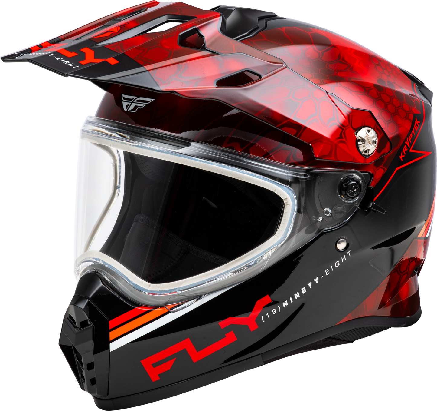 Fly Racing Trekker Cw Conceal Helmet Dual Shld Red/Black Lg