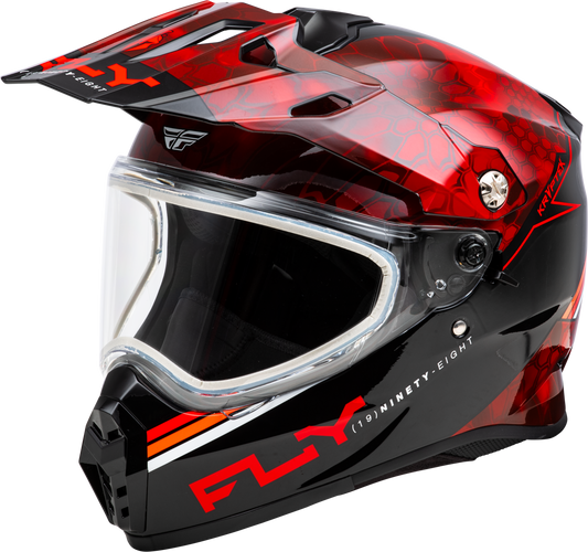 Fly Racing Trekker Cw Conceal Helmet Dual Shld Red/Black Lg