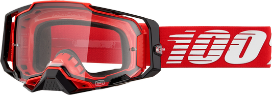 100-Percent Armega Goggle Red Clear Lens