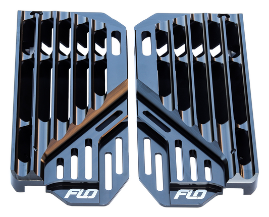 Flo Motorsports High Flow Radiator Braces Black • #122-8078