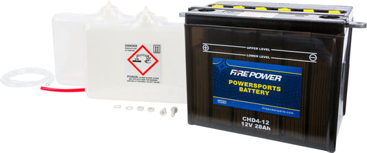 Fire Power Battery W/Acid Chd4-12 12V