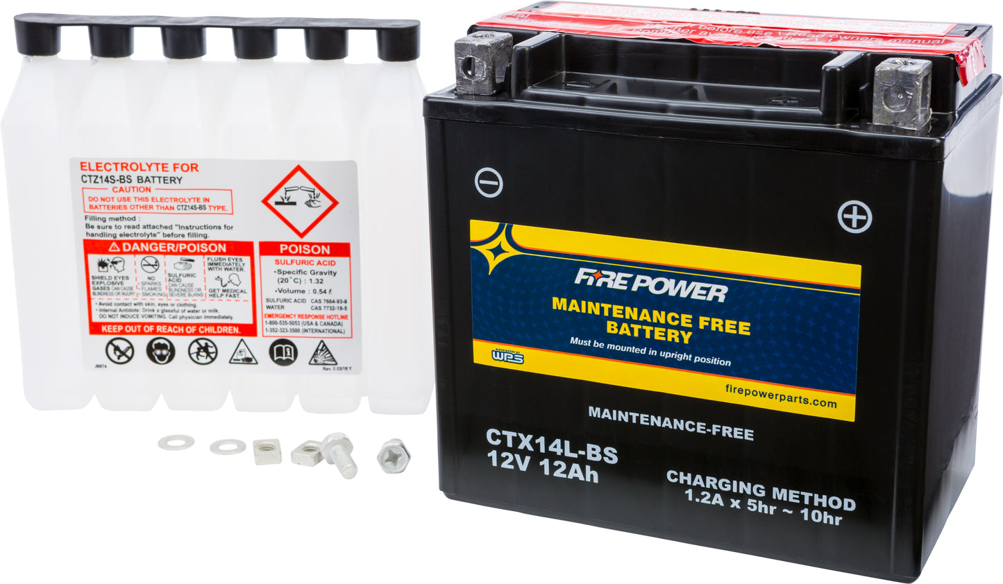 Fire Power Battery Ctx14L-Bs Maintenance Free