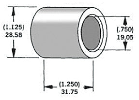 Harddrive Axle Spacer Zinc 40910-84A 3/4"X1.25"