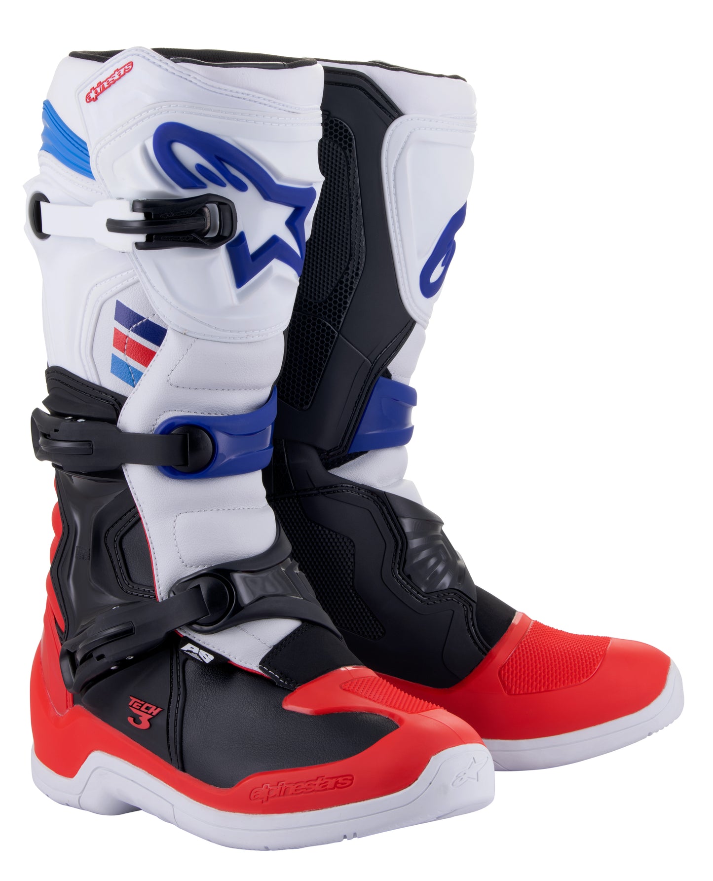 Alpinestars Tech 3 Boots White/Red/Blue Sz 15